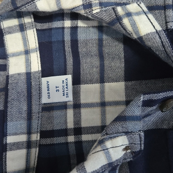 3T Old Navy Blue Flannel - Picture 2 of 2